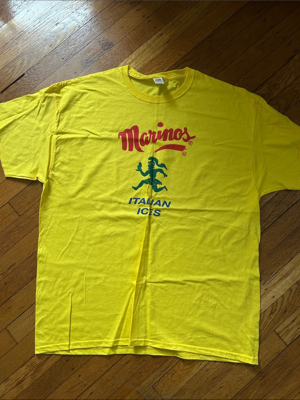 Marino’s Italian Ices Yellow T-shirt Size XL